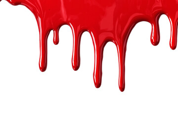 CMYK or red , pink, yellow, blue, black and red stroke of paint pouring from can isolated on png transparent background	