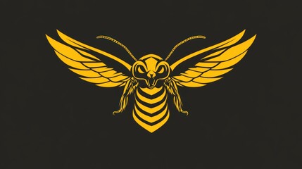 Obraz premium Angry Honeybee Silhouette, Graphic Design, Vector Art, Illustration, Print Ready