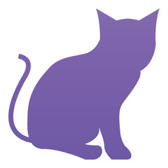 Gradient color icon, illustration for Animal cat, halloween.