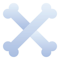 Gradient color icon, illustration for Halloween, human bones, 