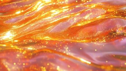 Sandy textures with metallic golden shimmer, smooth and reflective surfaces