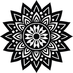 Intricate Black and White Mandala Designs. Geometric & Floral Patterns for Art and Decor.
