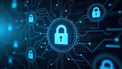 Obraz premium Secure access to network tech