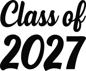 Free Class of 2027 Black and White Graduation