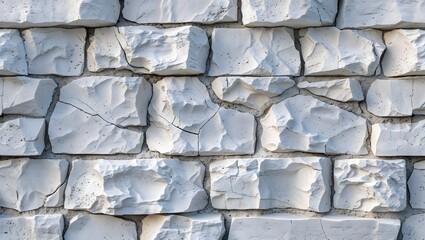 Detail of a white brick wall texture