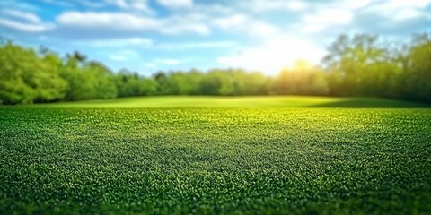 Fototapeta premium Stunning blurred view of a lush green landscape
