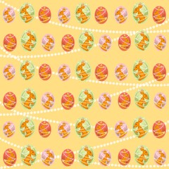 easter, egg, holiday, spring, vector, pattern, eggs, celebration, illustration, set, decoration, design, symbol, flower, season