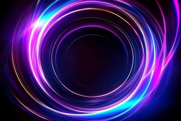 Obraz premium Eye-catching neon background with circular motifs.