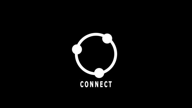 connection logo, internet logo, technology logo deign vector, internet icon animation, technology icon animation.