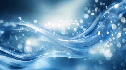 Beautiful swirling water abstract with sparkling light reflections in shades of blue