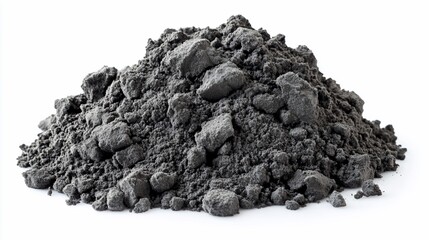 Dark Gray Pile of Powdered Material