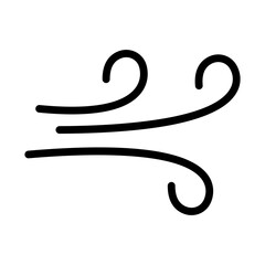 Swirling design flowing wind icon. Vector.