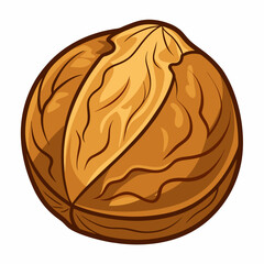 Obraz premium Walnut icon illustration on white background