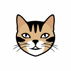 Cat Icon: A simple yet iconic representation of a cat's face, perfect for logos, branding, or minimalist designs. 