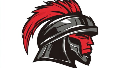 Roman soldier profile, stylized illustration, graphic design, possible stock image