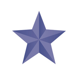 Fototapeta premium Black Five Pointed Star Vector Icon