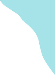 Teal wavy corner suitable for modern designs, presentations, and web graphics. corner illustration