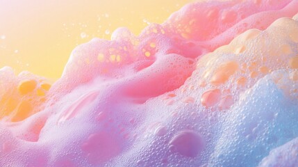 Fototapeta premium Pastel-colored foam texture background.