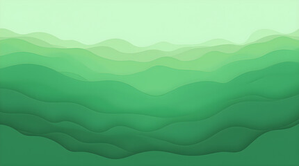 Obraz premium Green Hills Landscape Abstract Minimalist Vector Art Calm Serene Background Design
