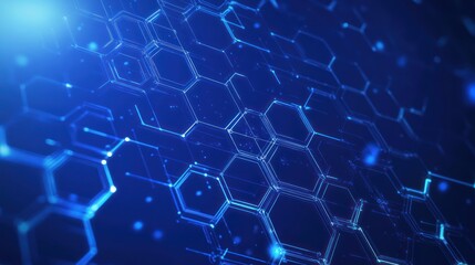 Obraz premium Abstract digital honeycomb network