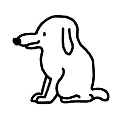 vector image of a dog