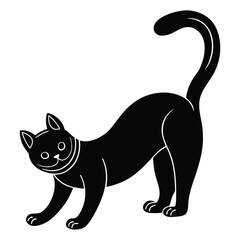 black cat vector illustration