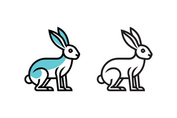 vector illustration of a cartoon rabbit