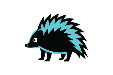 vector illustration of a hedgehog
