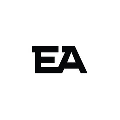 Obraz premium EA monogram logo design letter text name symbol monochrome logotype alphabet character simple logo
