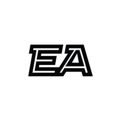 EA monogram logo design letter text name symbol monochrome logotype alphabet character simple logo