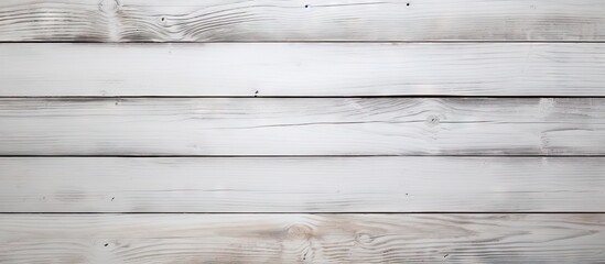 Fototapeta premium Bright white wooden planks background with a clean crisp texture featuring horizontal lines providing ample copy space for design use