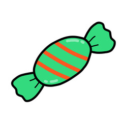 funny candy wrap green