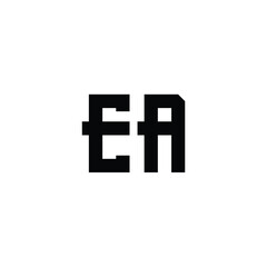 EA monogram logo design letter text name symbol monochrome logotype alphabet character simple logo
