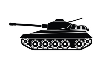 Fototapeta premium Silhouette design of a tank vector illustration.eps