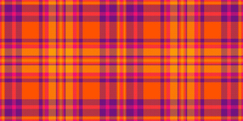 Customizable plaid vector background, selection pattern fabric texture. 60s tartan textile check seamless in bright and purple colors.
