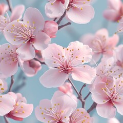 Obraz premium Lovely bunch of pink flowers elegantly arranged to showcase their soft and delicate beauty Seamless Texture