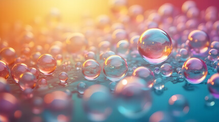 Translucent Spheres with Vibrant Colors Macro Detail Art Design Wallpaper Texture Background Close Up Photography Image Picture Photo Graphic Illustration Rendered Image