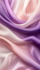 Obraz premium Abstract Purple and Pink Flowing Sheer Fabric with Soft Folds, Elegant Background, Texture,