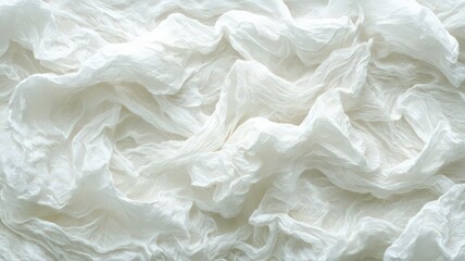 Obraz premium Textured White Fabric with Soft Folds and Delicate Patterns