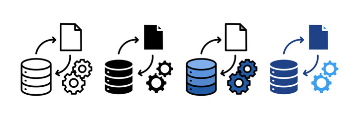 Data Privacy  Icon Set Multiple Style Collection