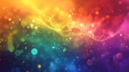 Fototapeta premium Vibrant colorful rainbow background with abstract light effects and bokeh