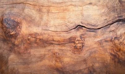 Naklejka premium Dark Brown Wood Grain Texture with Cracks and Lines