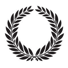 A circle with a laurel wreath on it