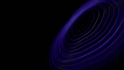Glowing purple spiraling lines forming an abstract pattern against a black background, creating a modern and dynamic digital aesthetic.