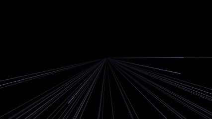 Glowing blue lines radiating from a central point, creating a dynamic and futuristic abstract design against a black background