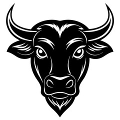 Cow and bull head vector isolated on white background