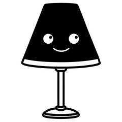 vector illustration of a table lamp 