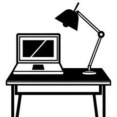Fototapeta premium vector illustration of a table lamp 