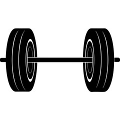 dumbbell isolated on white background