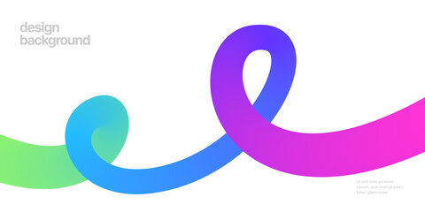 Background with wavy gradient shapes. Colorful squiggles gradient lines design for flyer, poster, cover or banner. Vector illustrations.